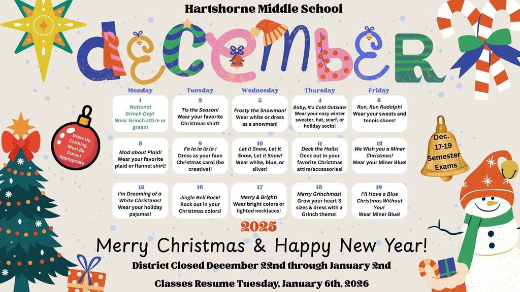 HMS December Dress Up Themes