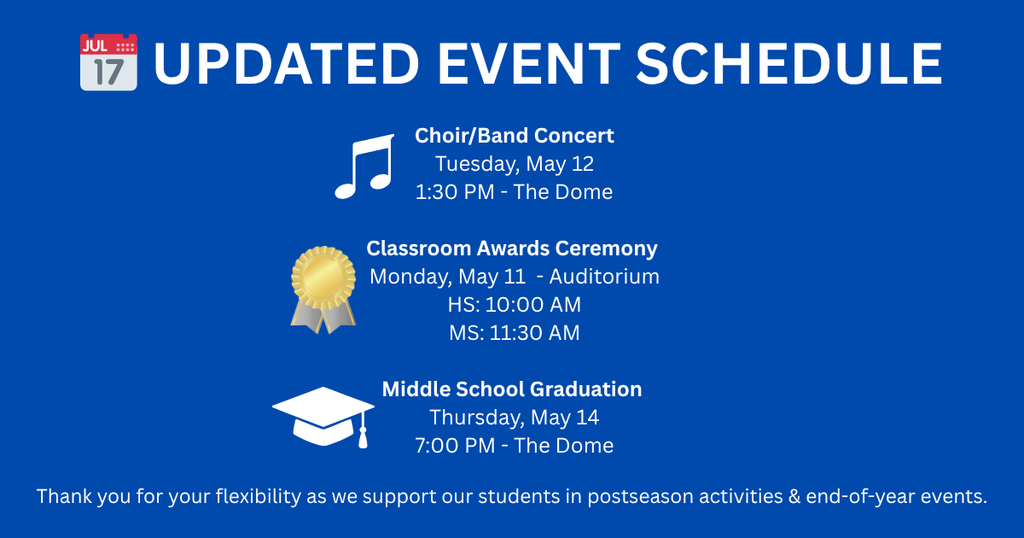 updated events