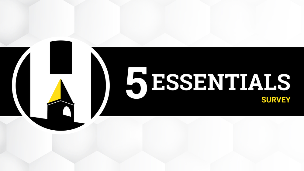 Harvard Logo and 5Essentials Survey text