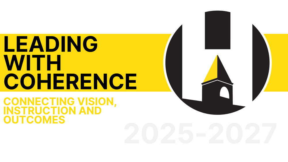 Leading with Coherence: Connecting Vision, Instruction and Outcomes 2025-2027 and a CUSD 50 logo