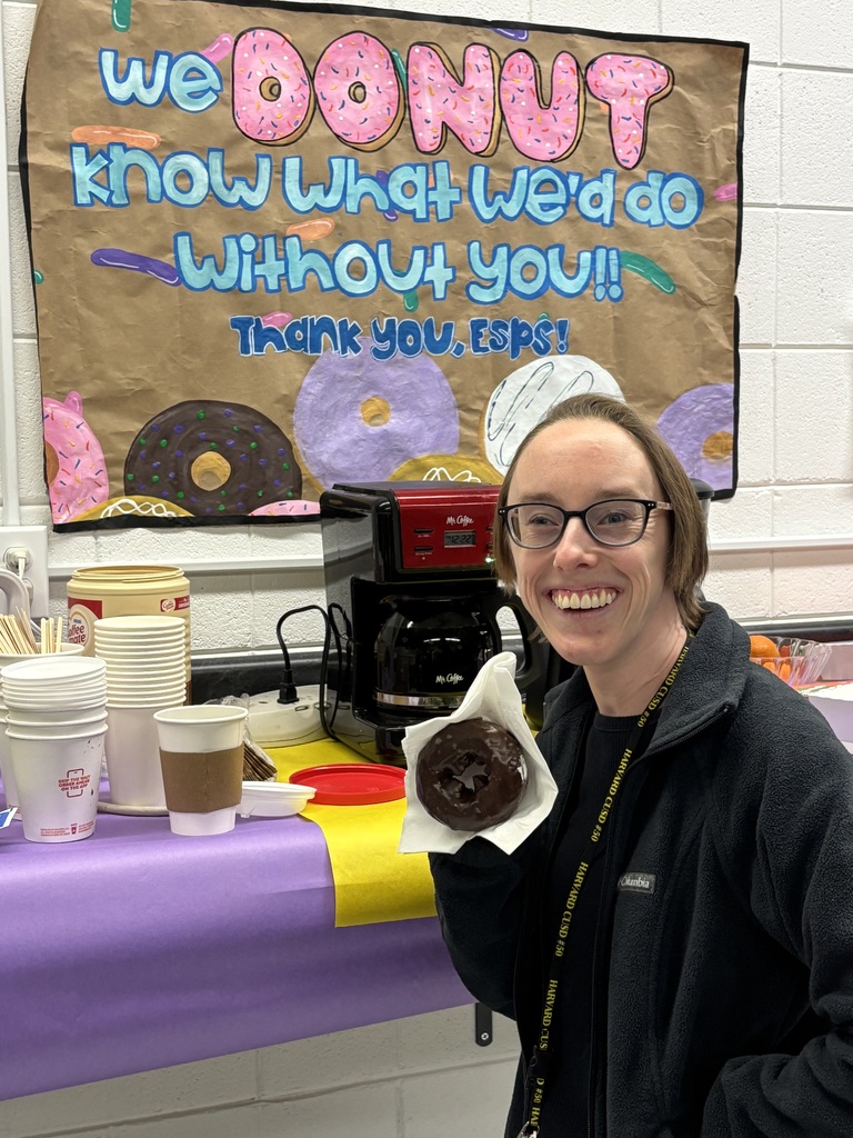 ESP enjoying a donut and coffee.