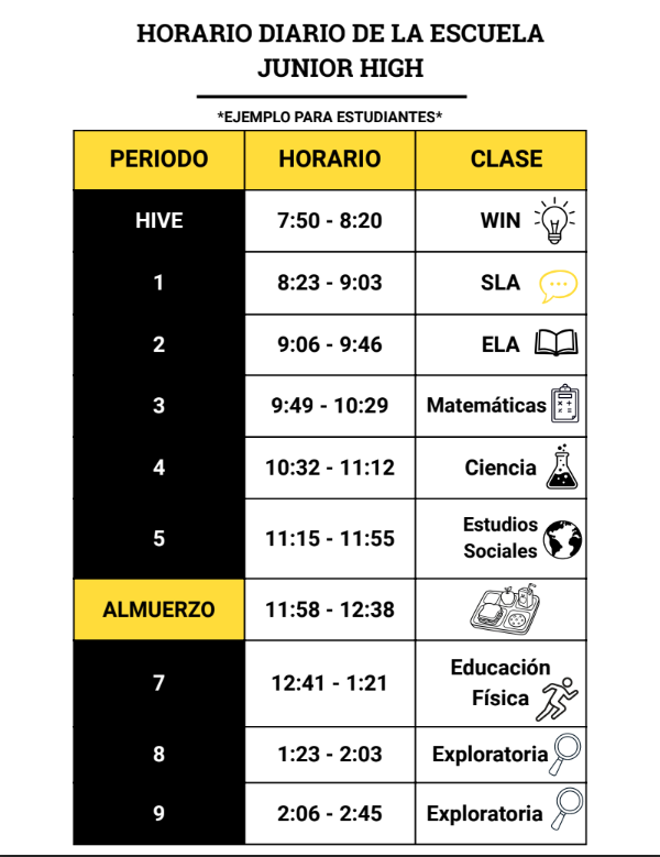 Nuevo Horario