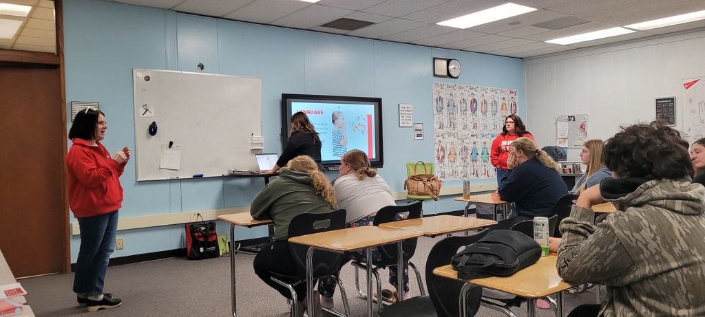 Classroom listening to presentation