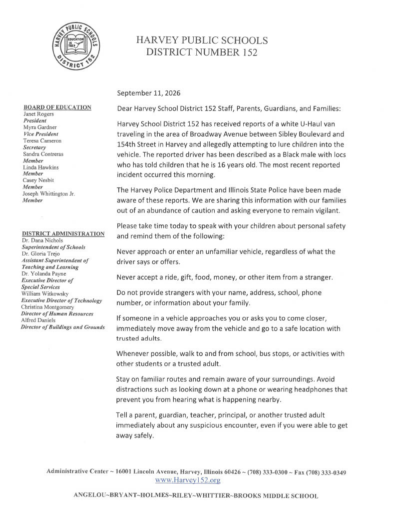 District Announcement