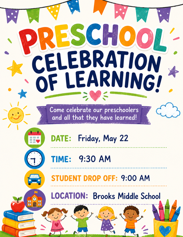 Preschool Celebration Flyer