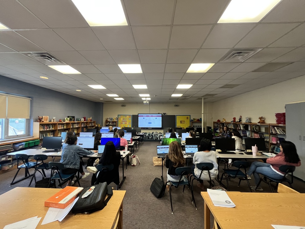 Teachers in Media Center 