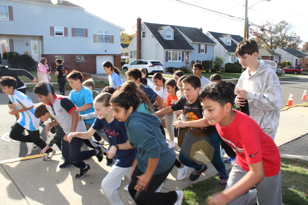 Students that are about to race!