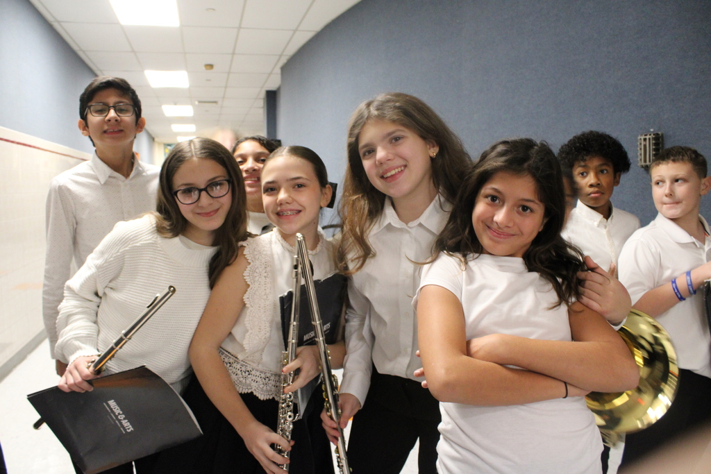 Students getting ready to perform for the concert!