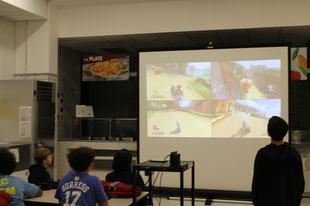 Students playing games!