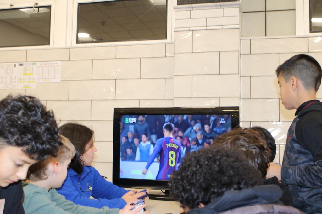 Students playing games!