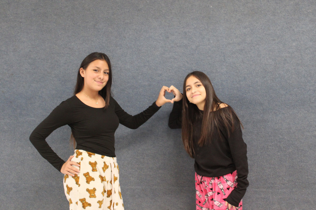 Students wearing pajamas in honor of Kindness Week (to "dream of kindness")!