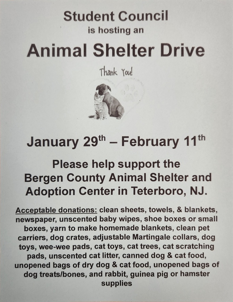 LS Student Council Animal Shelter Drive