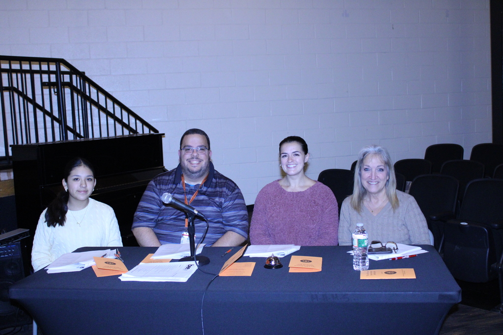 The judge panel for HHMS' 2026 Spelling Bee!