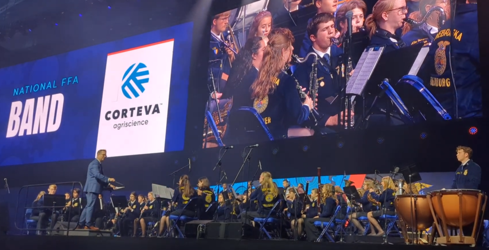 Spencer White conducting the National FFA band at a recent convention