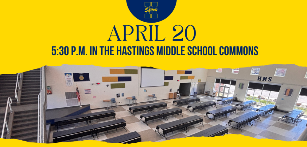 an aerial photo of the hastings high school commons