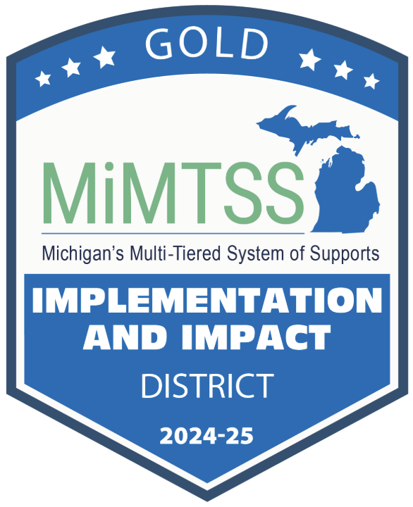 MiMTSS Implementation and Impact Gold Award logo