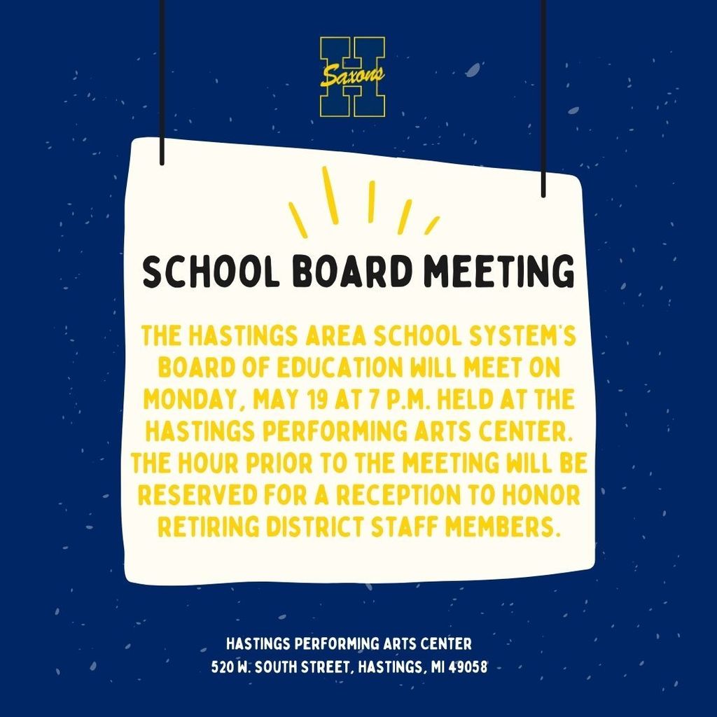 HASS school board meeting Monday, May 19