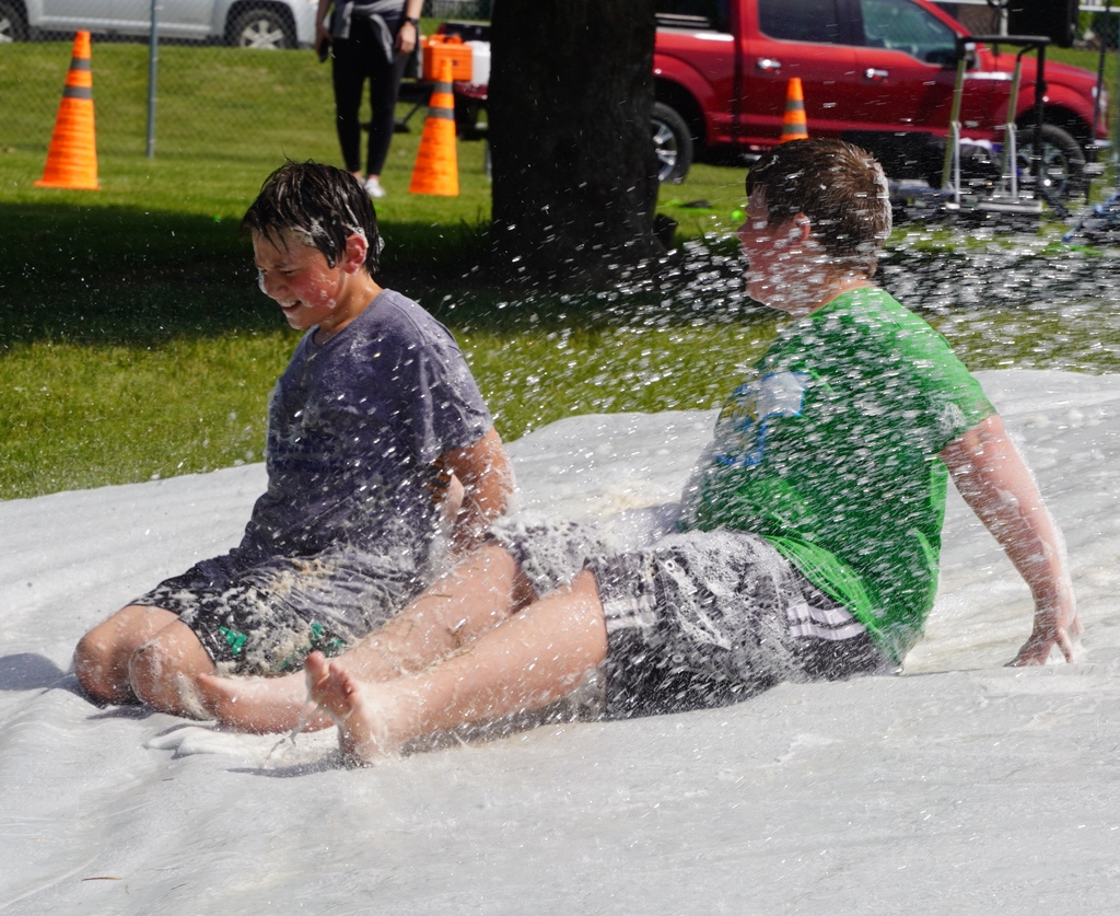 Northeastern Elementary's Rock-n-Run Slip and Slide Party