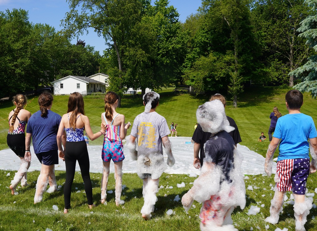 Northeastern Elementary's Rock-n-Run Slip and Slide Party