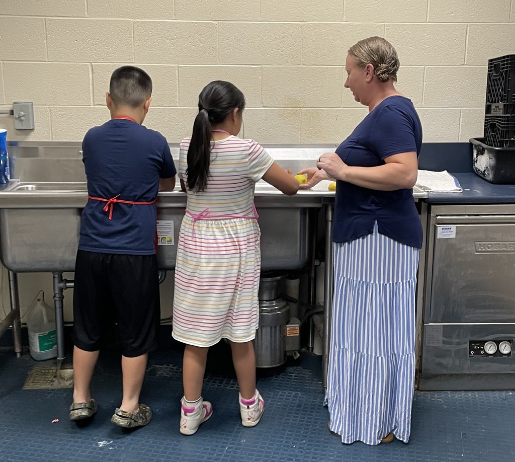 Cooking class at the CERC with elementary ELL students.