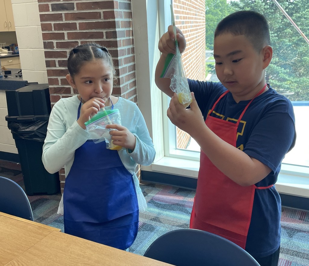Cooking class at the CERC with elementary ELL students.