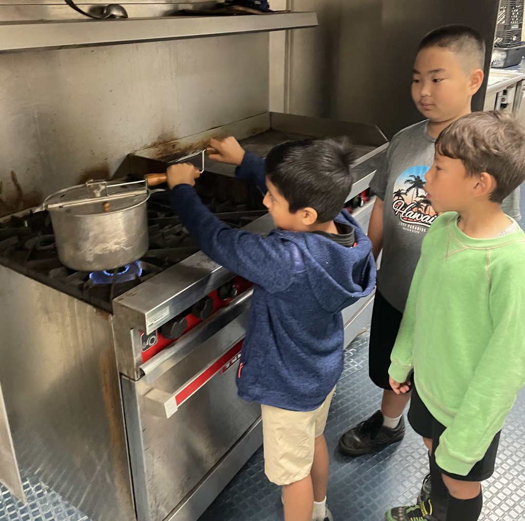 Cooking class at the CERC with elementary ELL students.