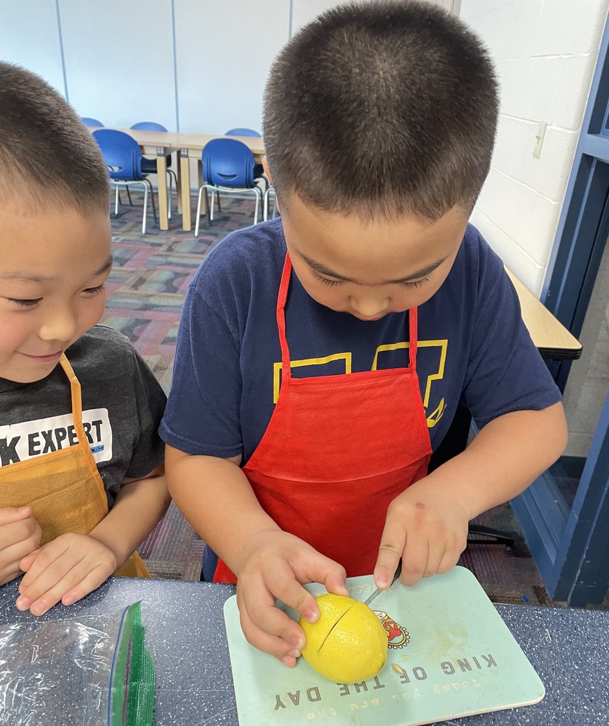 Cooking class at the CERC with elementary ELL students.