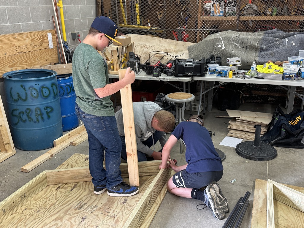 Students participating in Trades Camp