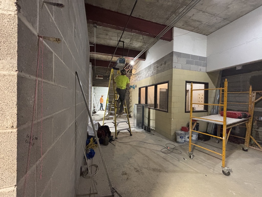 Construction work at Hastings High School