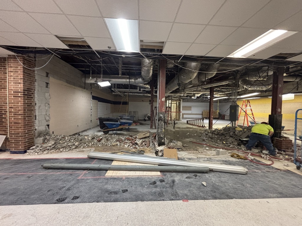 Construction work at Hastings High School