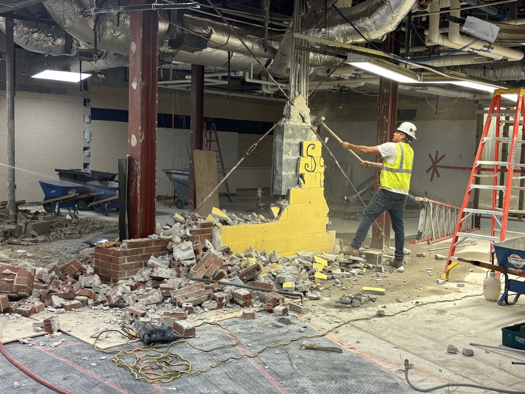 Construction work at Hastings High School