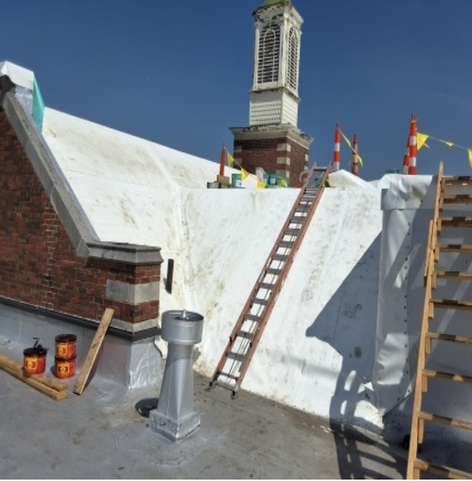Central Elementary roof installation