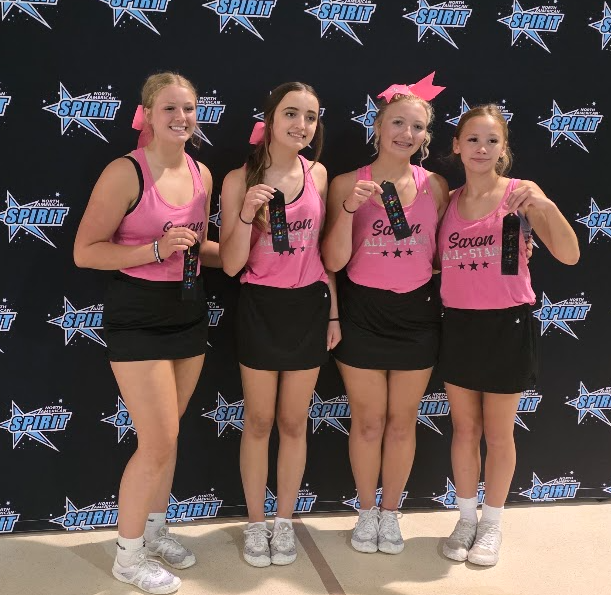 Hastings cheer at the North American Spirit Power Camp.