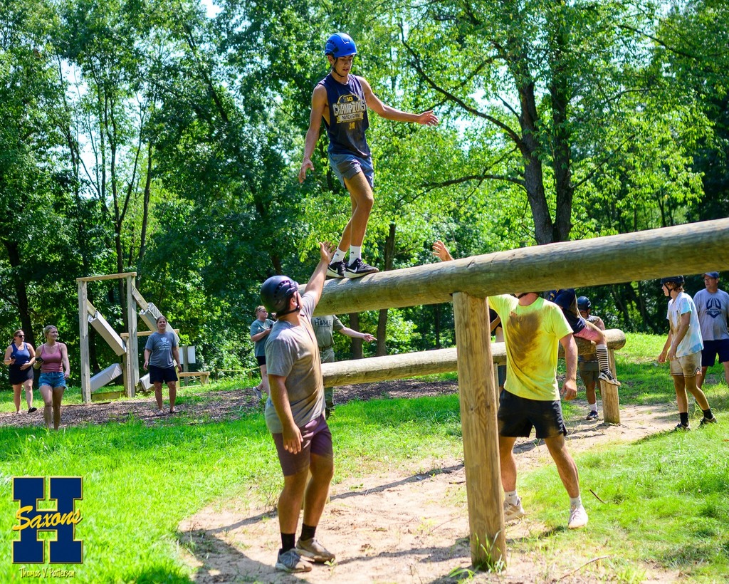 Hastings Saxons at a summer team building camp.