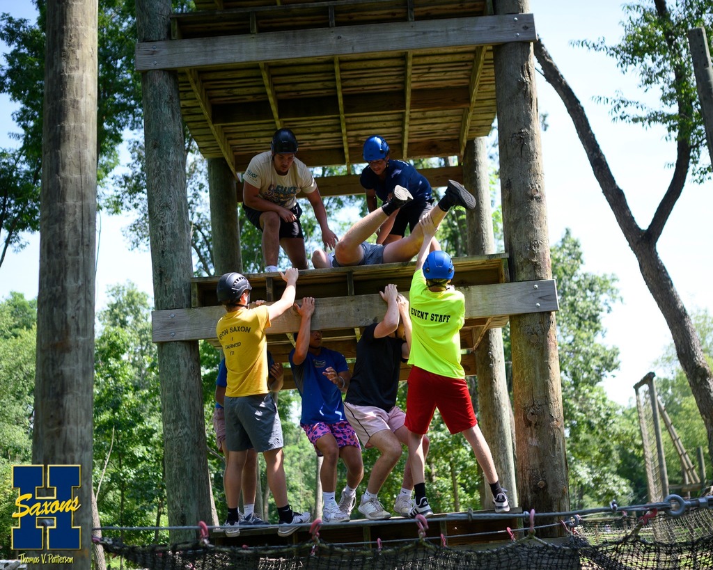 Hastings Saxons at a summer team building camp.