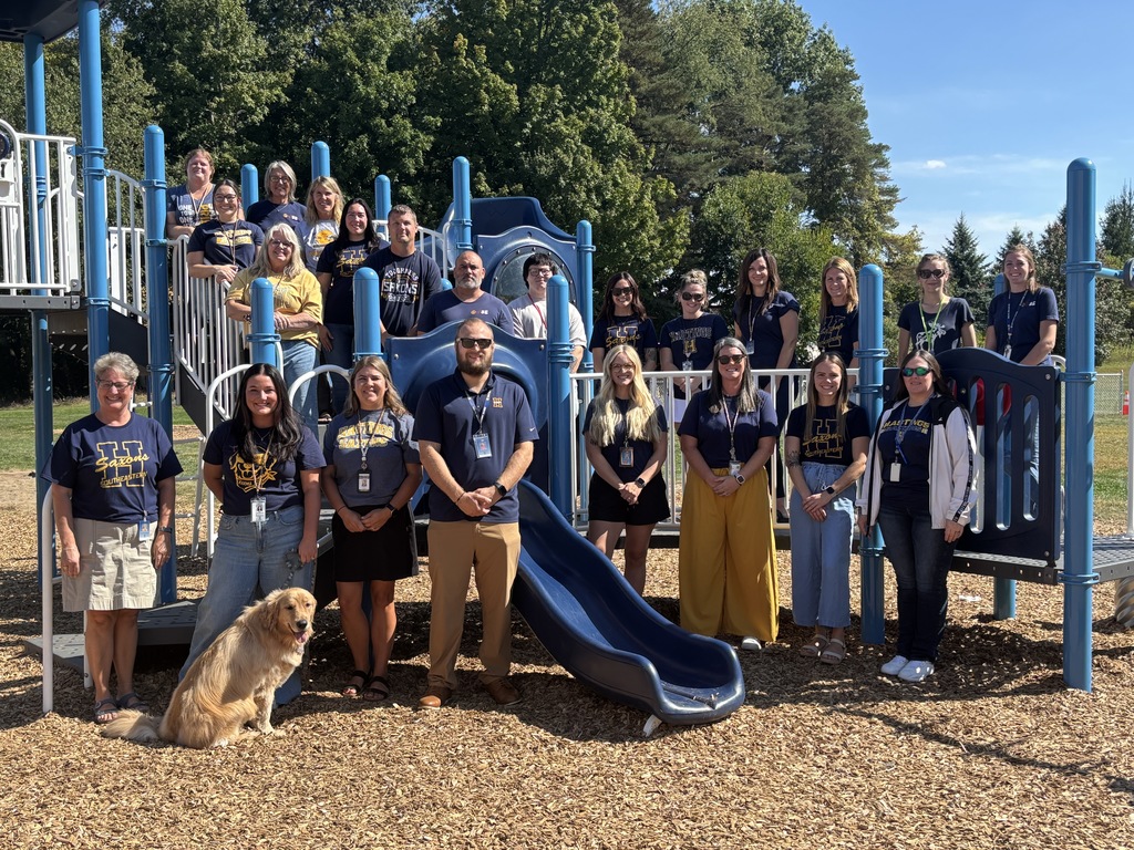 A photo of the Southeastern Elementary staff on the playground.