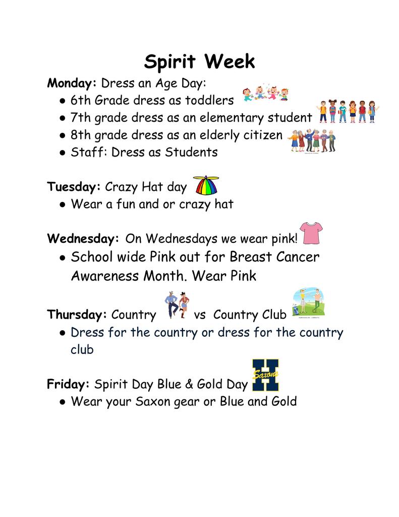 Spirt Week Flyer