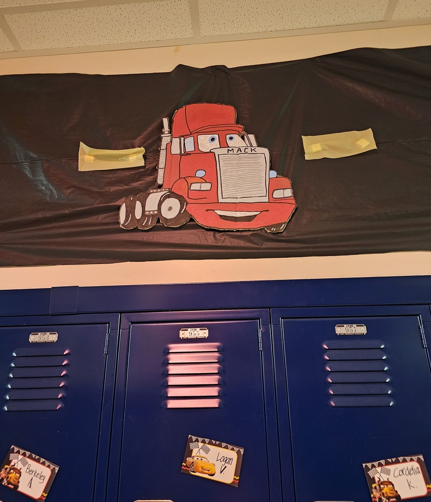 Cars-themed decorations displayed at Hastings High School for homecoming