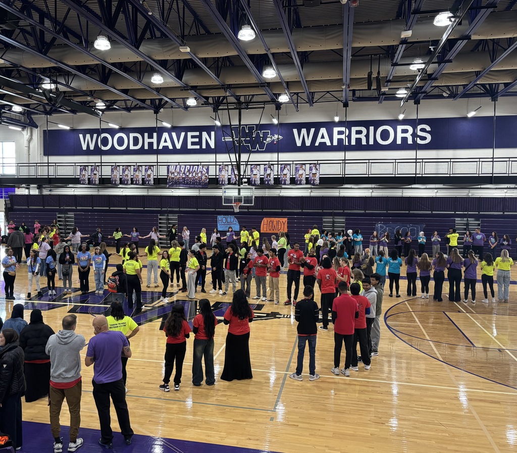 A busy Woodhaven High School gym, filled with Link leaders