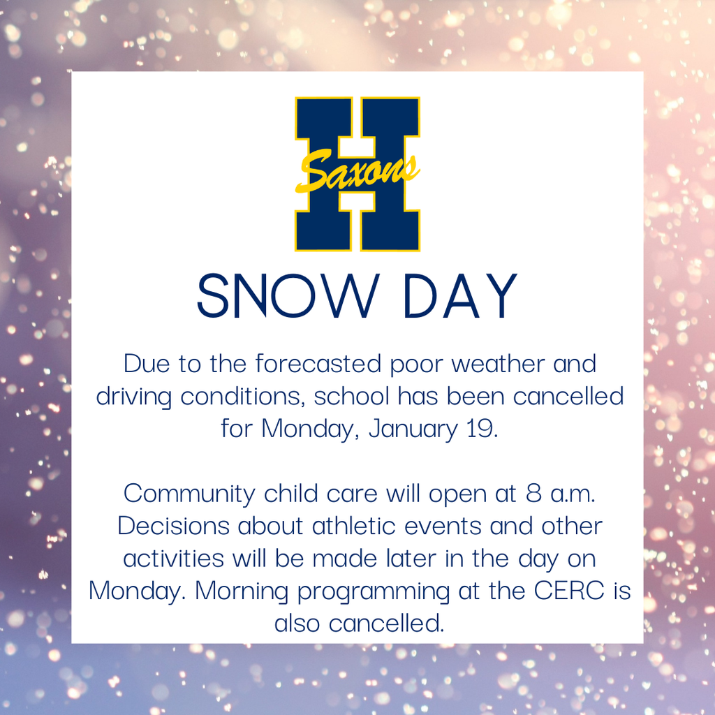 SNOW DAY - JAN 19 2026