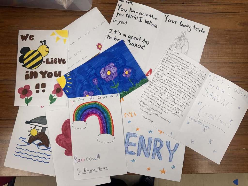 a pile of letters written by children