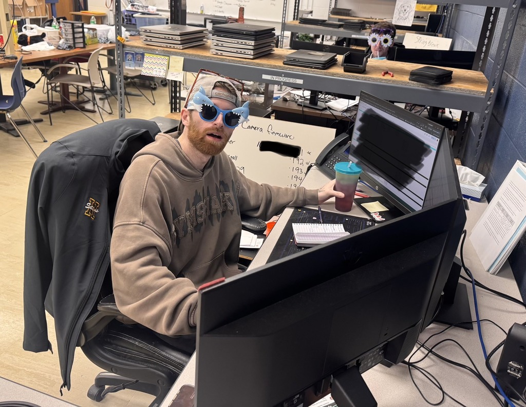 The tech department works throughout spring break