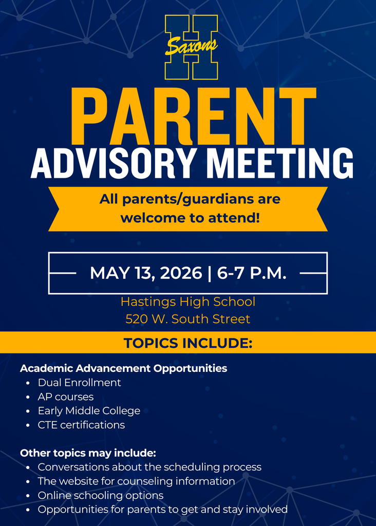 Parent advisory meeting flier