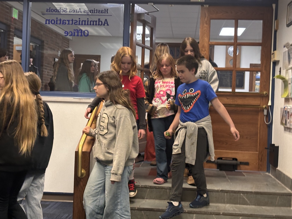 Fifth graders walk the halls of Hastings Middle School