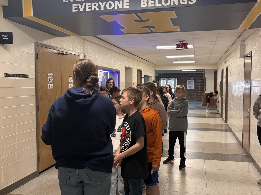 Fifth graders walk the halls of Hastings Middle School