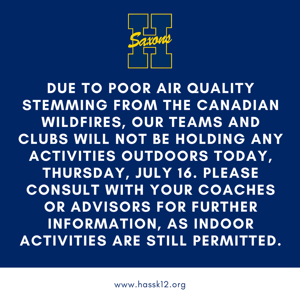 A graphical notice about cancellation of outdoor activities