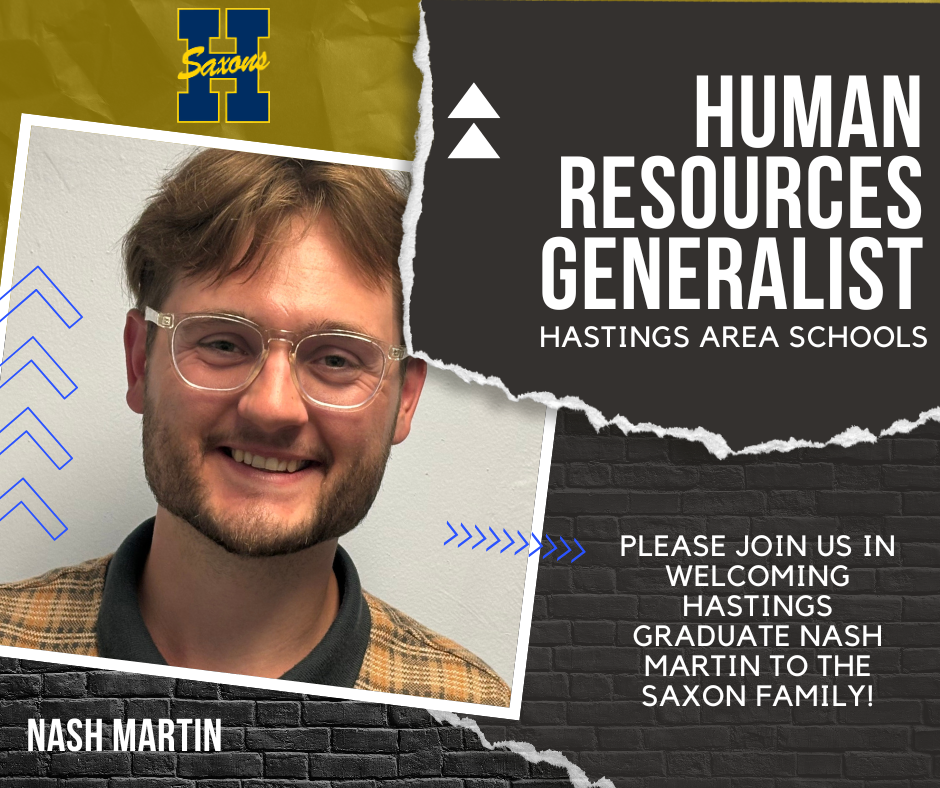 a welcome graphic with a man smiling
