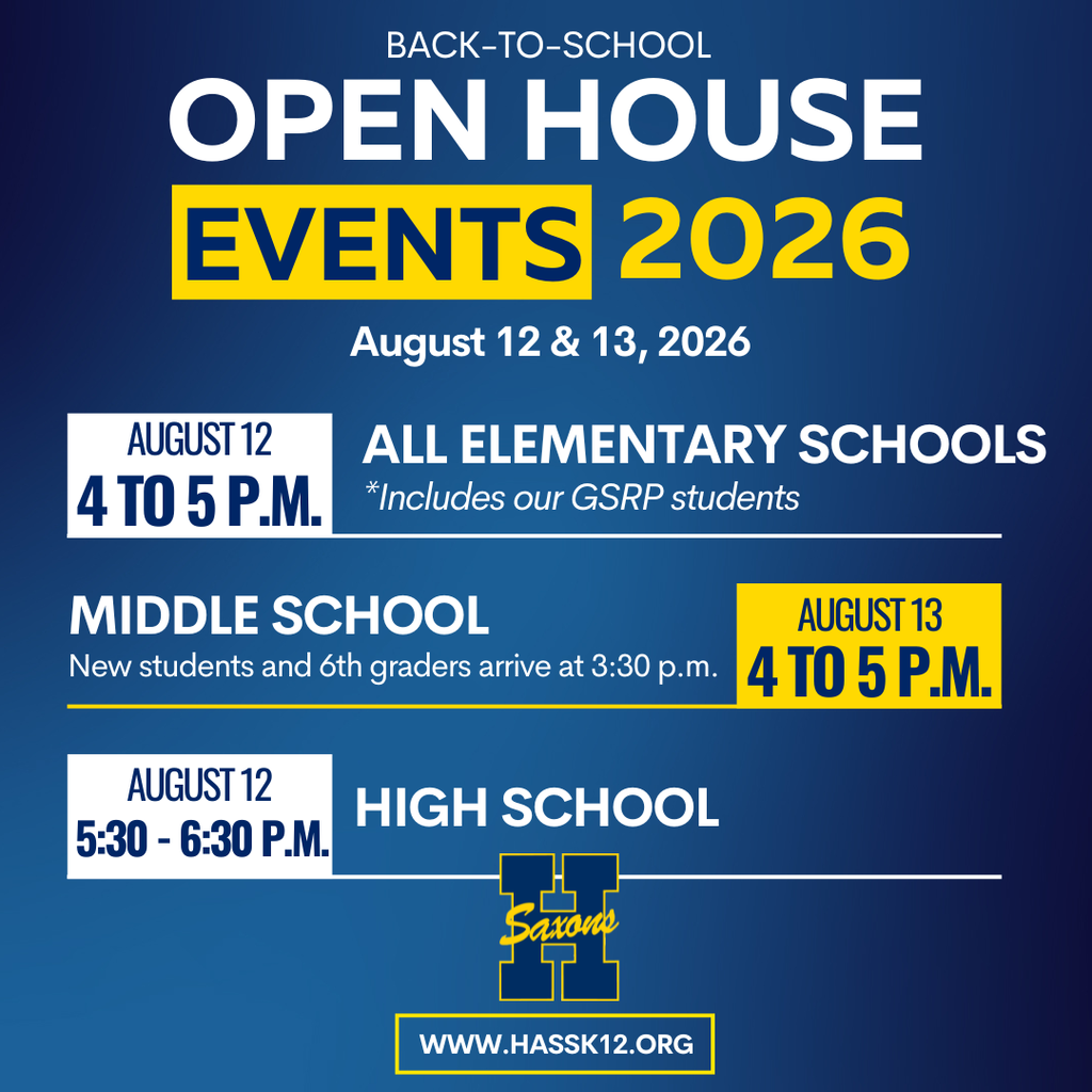 A graphical display of the open house dates and time