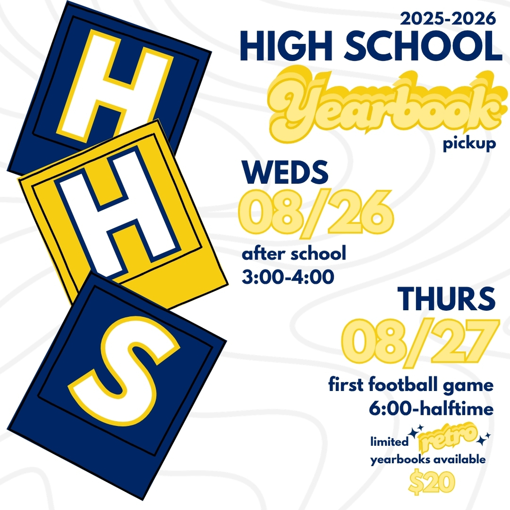 a list of high school yearbook pick up dates and times