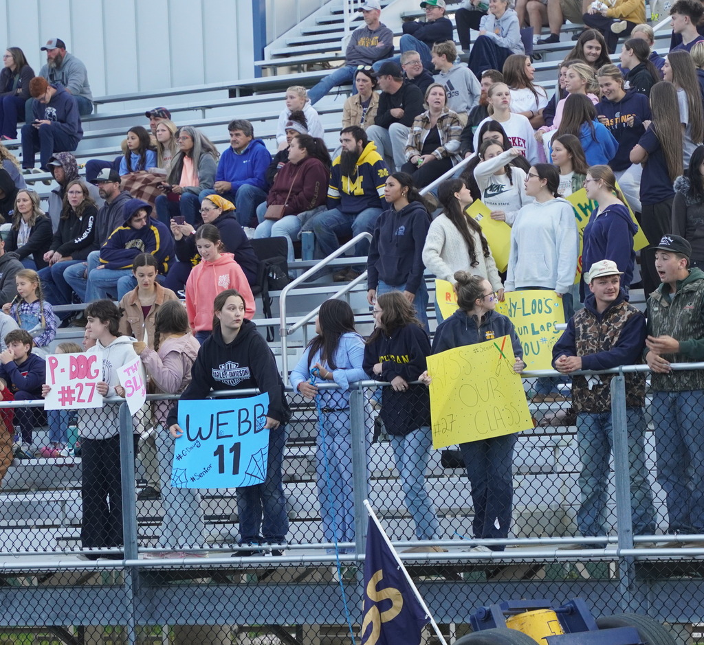 Players participating in a Powderpuff football game